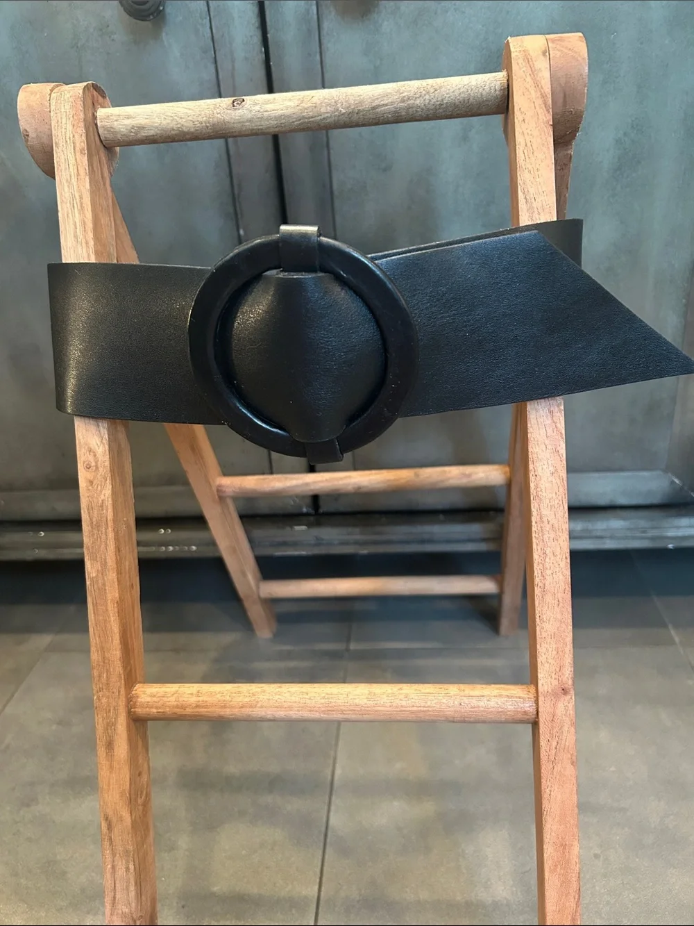 Brave Black Leather Adjustable Belt - Picture 6 of 9